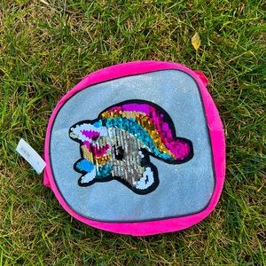 Unicorn backpack bright pink sequin